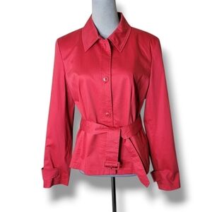 Talbots Vintage Red Belted Jacket Size 12